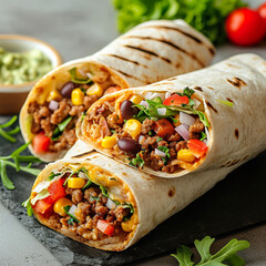 Wall Mural - template of Burrito promotion