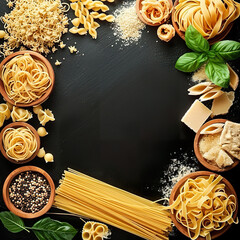 Wall Mural - template of pasta, food
