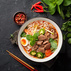 Wall Mural - template of pho food