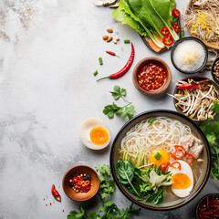 Wall Mural - template of pho food, image