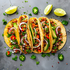 Wall Mural - template of tacos food