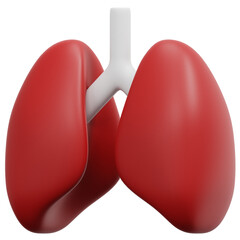 Canvas Print - lung 3d render icon illustration