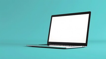 Wall Mural - Modern personal computer with blank white screen, keyboard, mobile phone and office accessories on desk at workplace of graphic designer, blogger. Electronic devices, technology and creativity