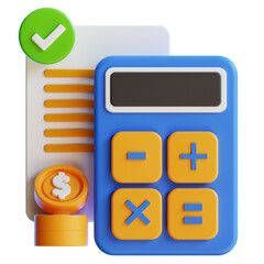 calculator page approved 3d icon 