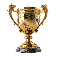 Luxurious Gold Champion Trophy Cup Isolated on a Transparent Background