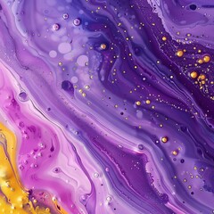 
Purple and yellow soap bubbles in paint create an abstract design suitable for a colorful background