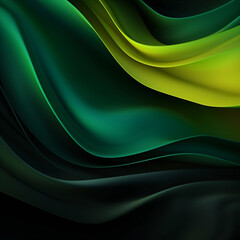 Wall Mural - Abstract background with smooth lines. Green, yellow or orange colors, Space for text or image