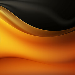 Wall Mural - Abstract black and yellow wavy background. Orange, yellow or red colors, Space for text or image