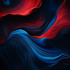 Wall Mural - Abstract blue and red background with some smooth lines in it. Red, blue and black colors, Space for text or image