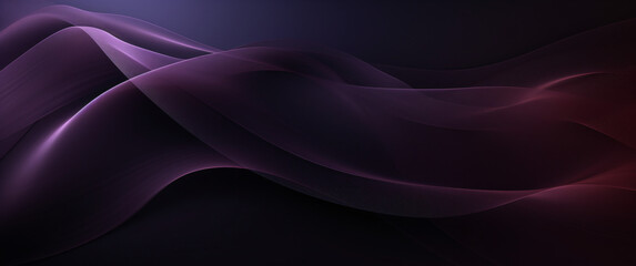 Wall Mural - Abstract dark background with purple wavy lines, Violet, purple and pink colors, Space for text or image