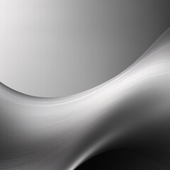 Wall Mural - Abstract metallic background with smooth wavy lines in gray and white colors. Silver, white, metallic colors, Space for text or image