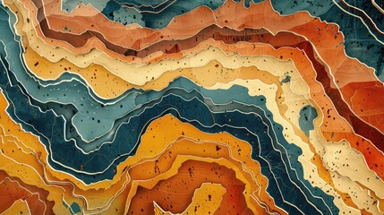 Wall Mural - topographic map
