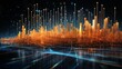 Abstract AI and data visualization emphasizing the power of analytics in shaping future technologies