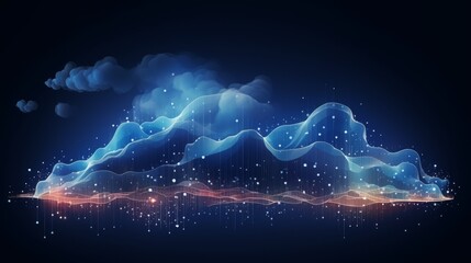 Abstract background featuring digital technology, with concepts of artificial intelligence,