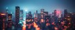 © Ян Заболотний - Nighttime urban skyline with blurred lights creating a bokeh effect. Concept Cityscape Photography, Bokeh Effect, Urban Nightlife, Blurred Lights, Skyline Silhouettes