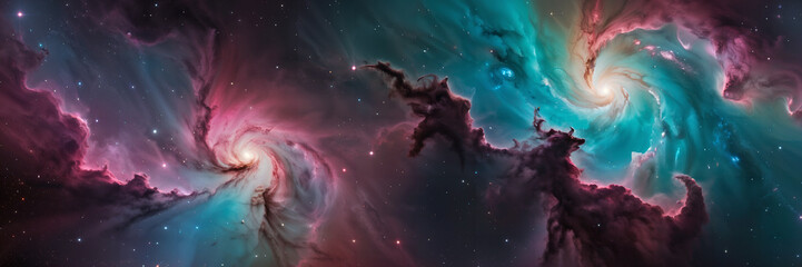Wall Mural - beautiful colorful space background