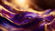 Macro shot of golden and purple agate. Abstract background. Generative AI.