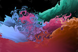 Fototapeta Zwierzęta - Colorful abstract shapes illustrated background