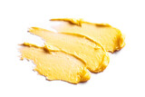 Fototapeta Nowy Jork - Yellow cosmetic cream smudge swatch