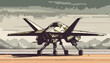 Militärische Drohne zur Aufklärung, Fernerkundung und Bekämpfung des Gegners in Kriegszeiten.