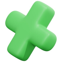 Sticker - cross 3d render icon illustration