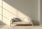 Fototapeta  - White Couch on White Floor