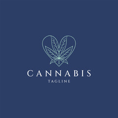 Sticker - Cannabis logo design icon vector