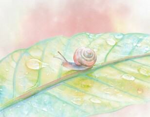 snail and flower