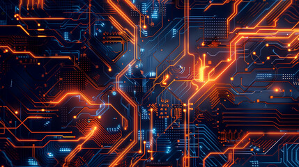 Modern technology circuit Network background.