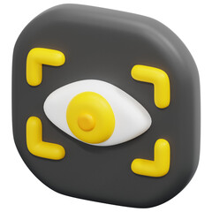 Sticker - eye 3d render icon illustration