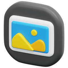 Sticker - picture 3d render icon illustration