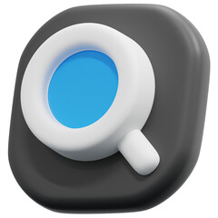 Sticker - search 3d render icon illustration