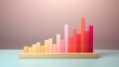 © FoxGrafy - Minimalist 3D bar graph on a solid background, conveying business growth concept