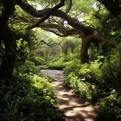 Poster - path in the garden