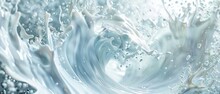3D rendering of a powerful milk whirlpool, energetic and vibrant background