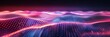 © Merilno - Vibrant digital wave landscape with particles. A high-quality 3D render of a dynamic digital wave landscape with illuminated particle dots creating a cosmic atmosphere.