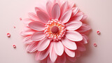 pink blooming gerbera flower, generative ai