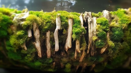 Sticker - moss on the rocks