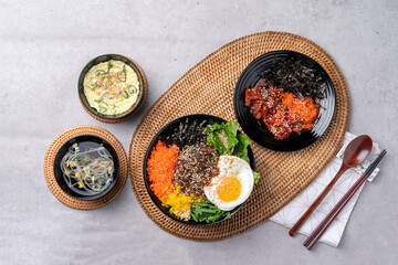 Wall Mural - boneless, crab marinated, bibimbap, set menu, Korean food, cockles, soy sauce, marinated, shrimp sauce, abalone, seafood, side dishes