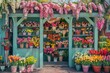 An Enchanting Array of Easter Lilies and Spring Flowers at a Vibrant Outdoor Market