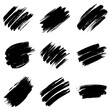 © Nico Ladewig - Monochrome Schwarze Pinselstriche: Kreative Objekt Vektorgrafik