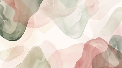 Sticker - Abstract health and wellness background with soft colors and organic shapes