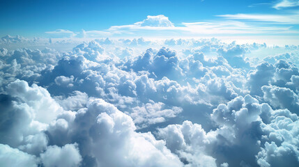 Wall Mural - The sky is filled with clouds and the sun is shining through them
