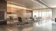 © patrapee5413 - A sleek modern office with glass partitions and ergonomic furniture