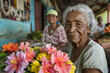 © Ivan - Latin American senior woman smiling outdoors in the village market. Concept: lifestyle, old age