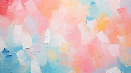 Poster - Soft textured abstract art background with strokes of pastel colors