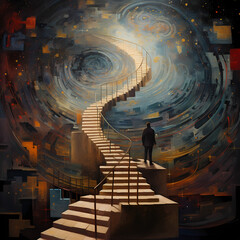 Wall Mural - Abstract representation of dreams and aspirations.