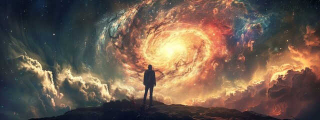 Wall Mural - teleporting through a quasar to a new universe