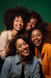 © Fancy Imagination - A group of women on a solid green background