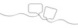 © siska_artjournal - Speech bubble text one continuous line message concept illustration vector